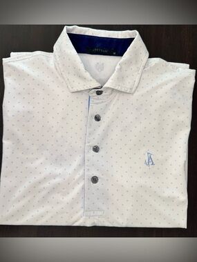 Greyson Clothiers Men's Performance Golf Polo - Blue Wolf Microprint - Size M